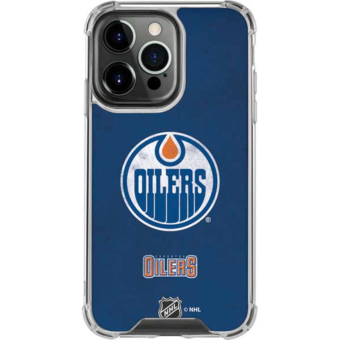 NHL Edmonton Oilers Distressed iPhone 16 Pro Clear Case